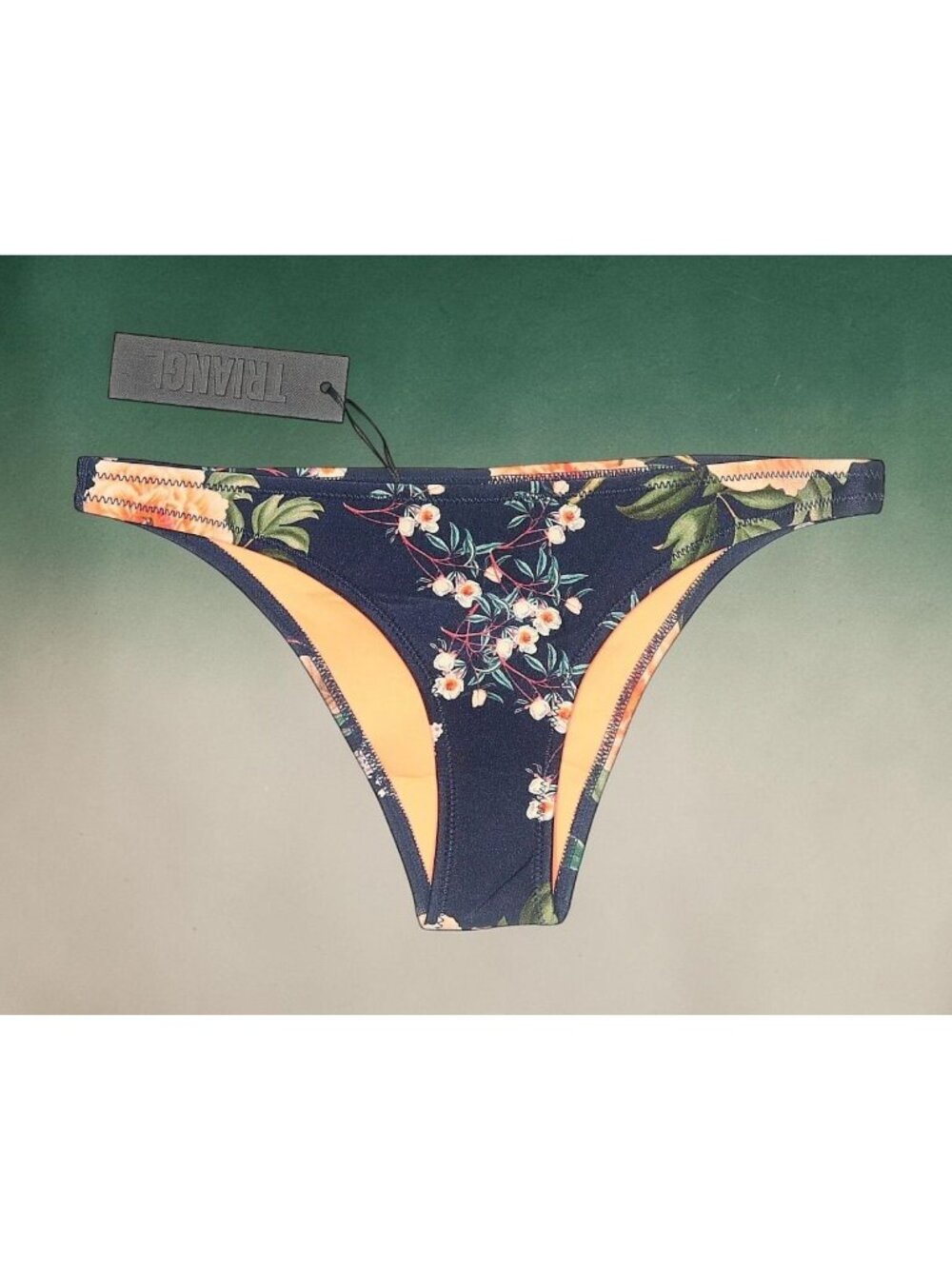 TRIANGL Blue Floral Swim Bikini Bottoms Size Large NEW NWT